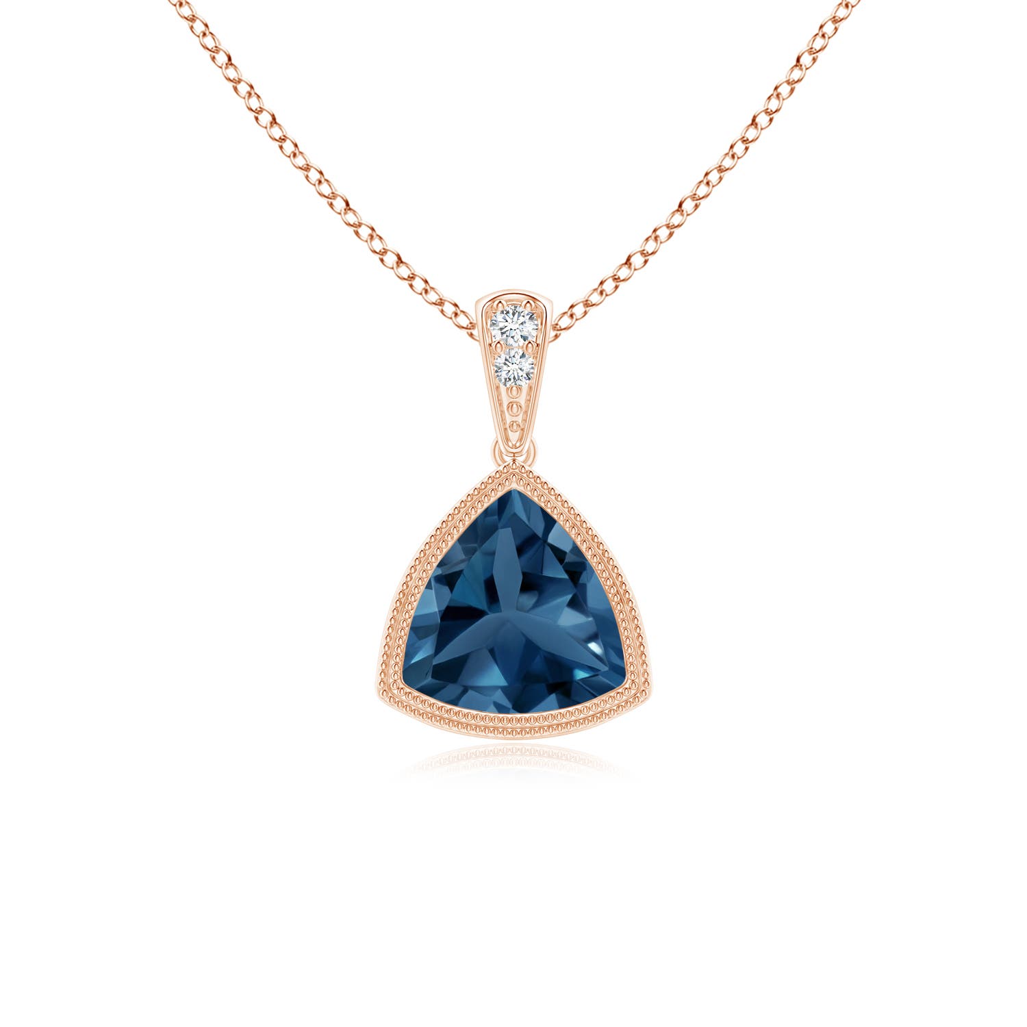 AA - London Blue Topaz / 0.91 CT / 14 KT Rose Gold