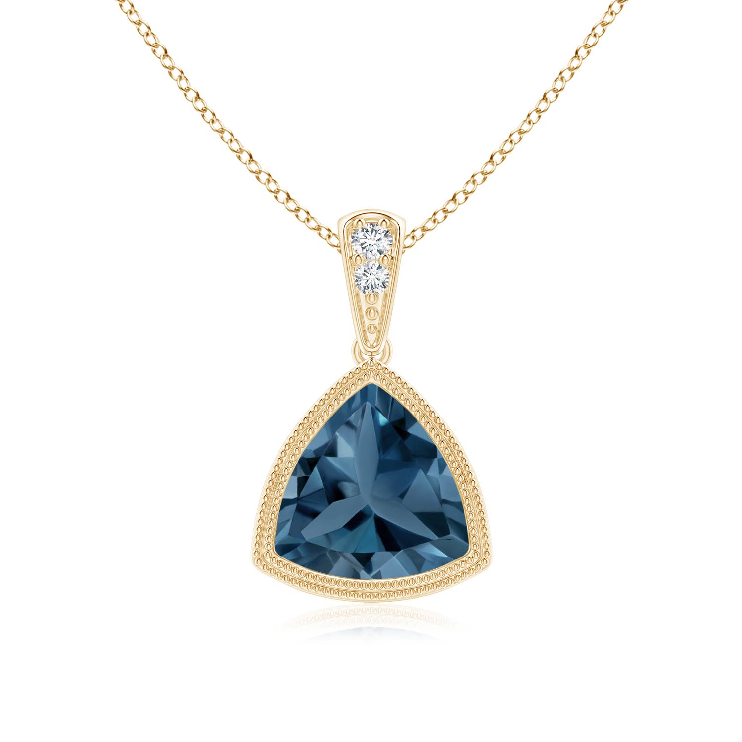 A - London Blue Topaz / 1.32 CT / 14 KT Yellow Gold