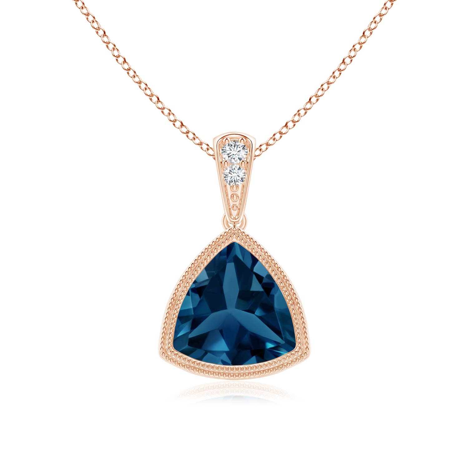 AAA - London Blue Topaz / 1.32 CT / 14 KT Rose Gold