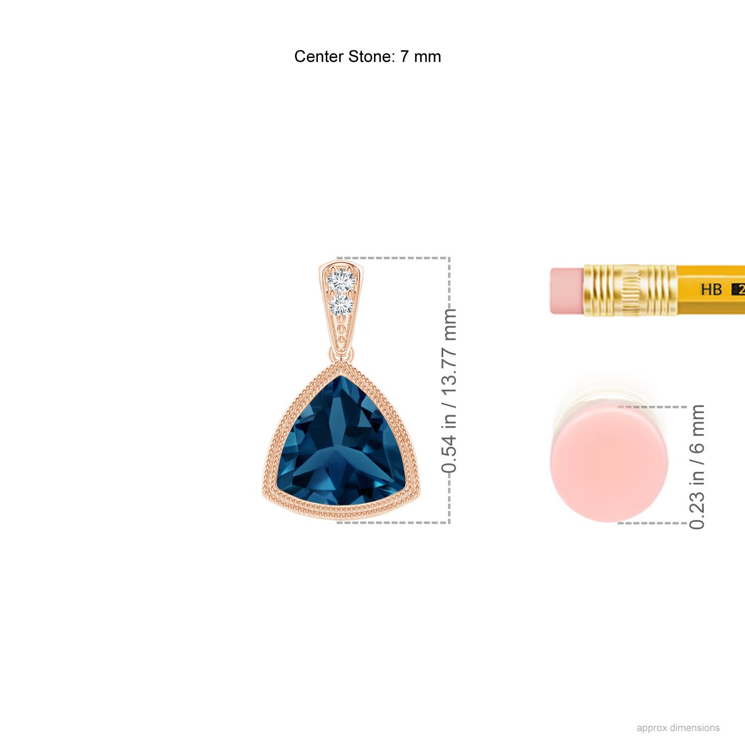 AAA - London Blue Topaz / 1.32 CT / 14 KT Rose Gold