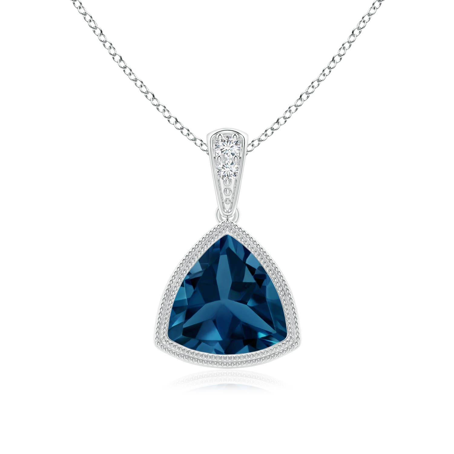 AAA - London Blue Topaz / 1.32 CT / 14 KT White Gold