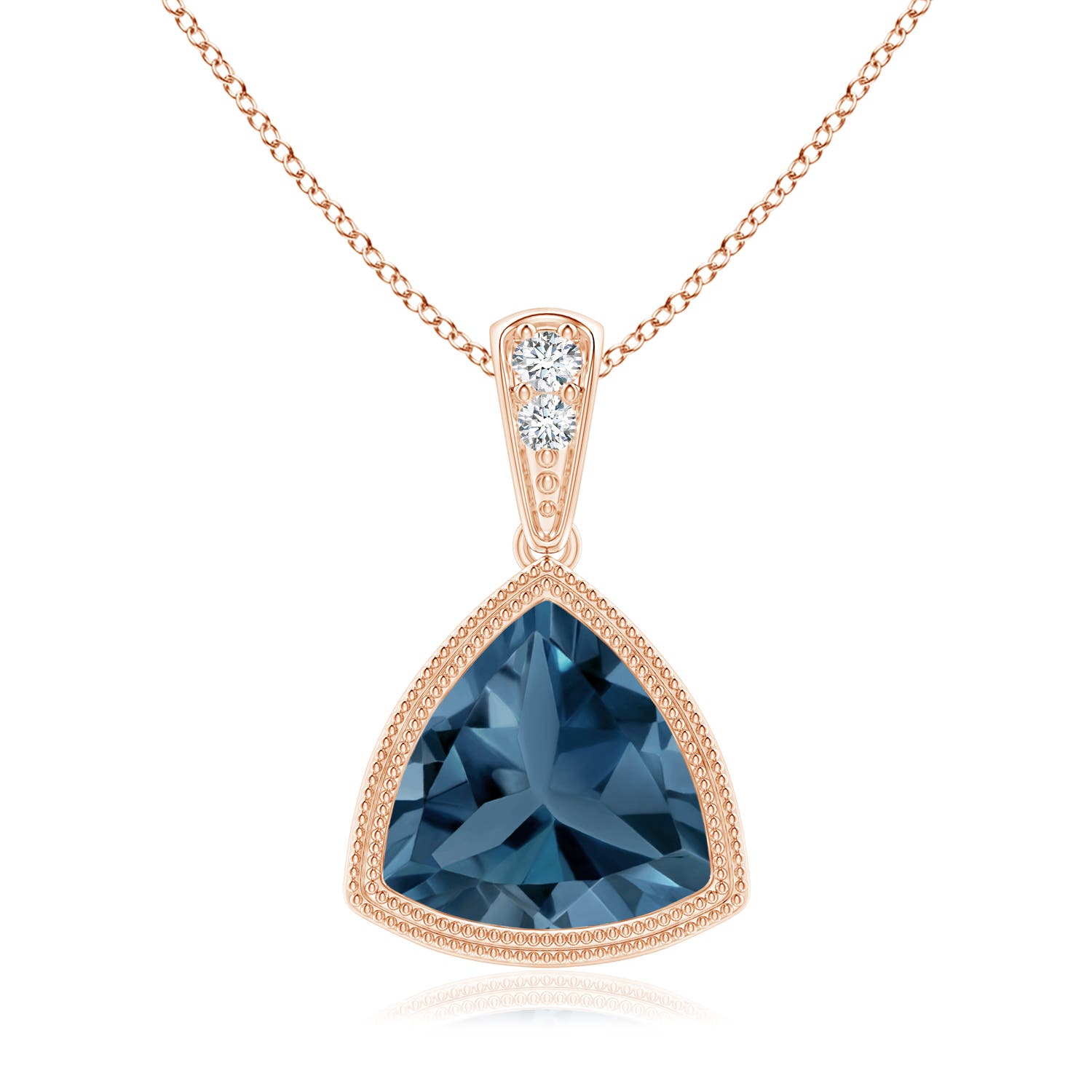 A - London Blue Topaz / 2.22 CT / 14 KT Rose Gold