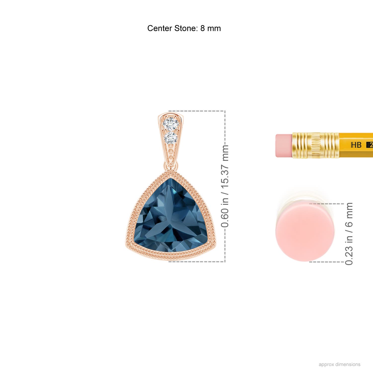 A - London Blue Topaz / 2.22 CT / 14 KT Rose Gold