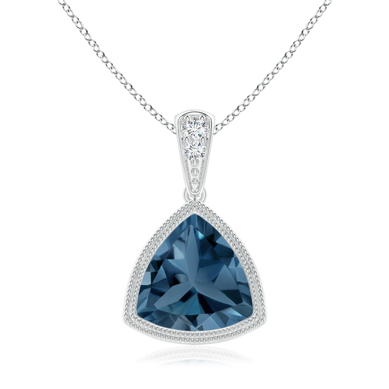 A - London Blue Topaz / 2.22 CT / 14 KT White Gold