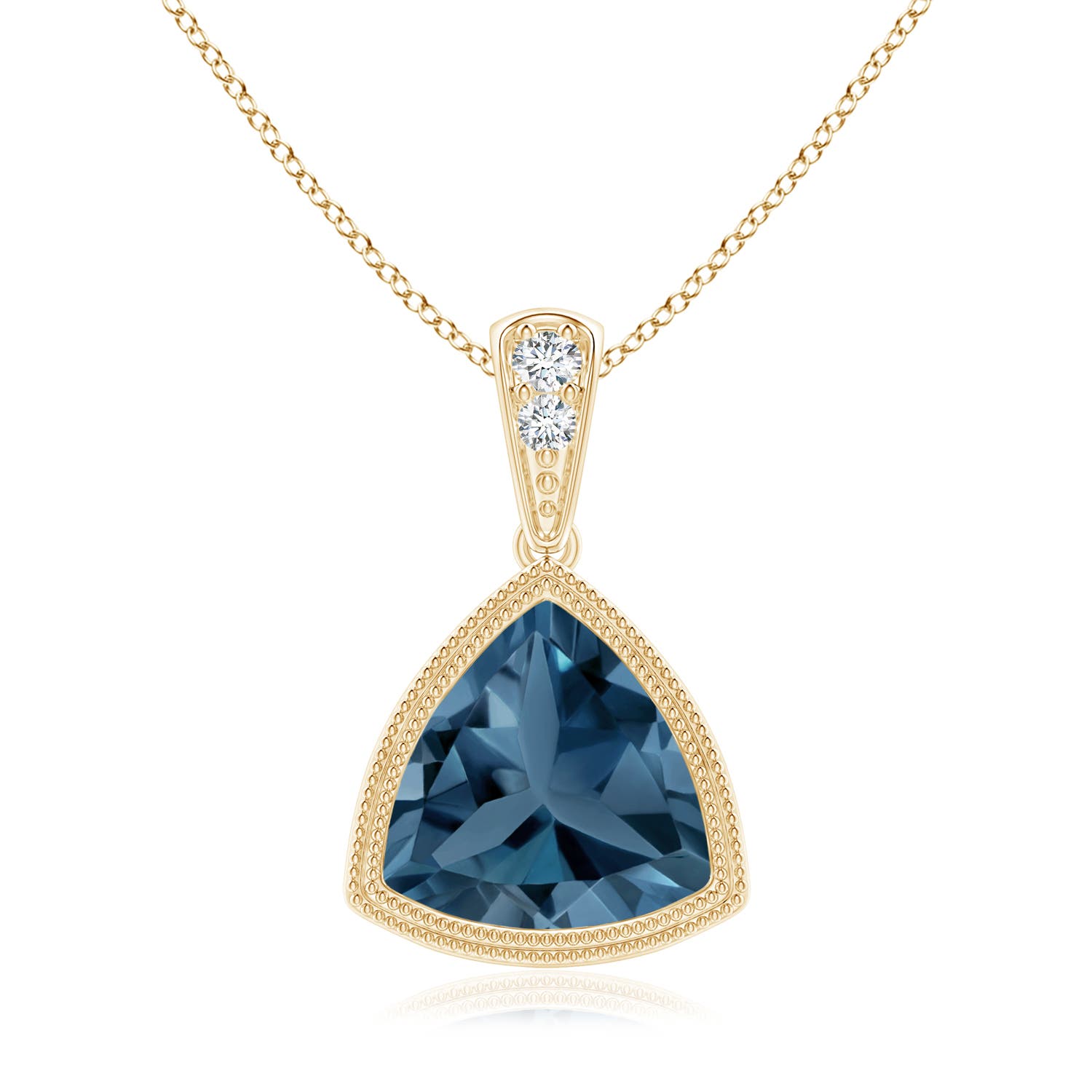 A - London Blue Topaz / 2.22 CT / 14 KT Yellow Gold