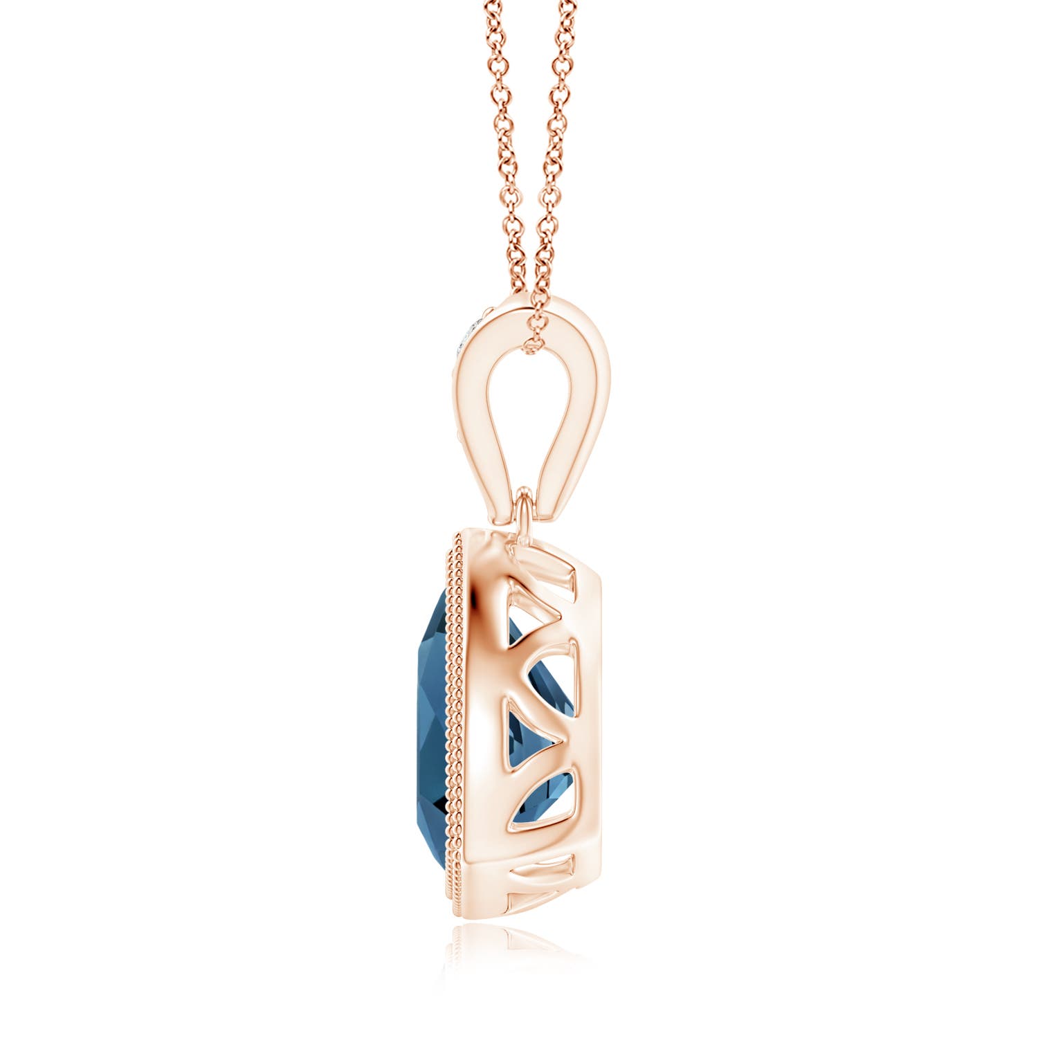 AA - London Blue Topaz / 2.22 CT / 14 KT Rose Gold