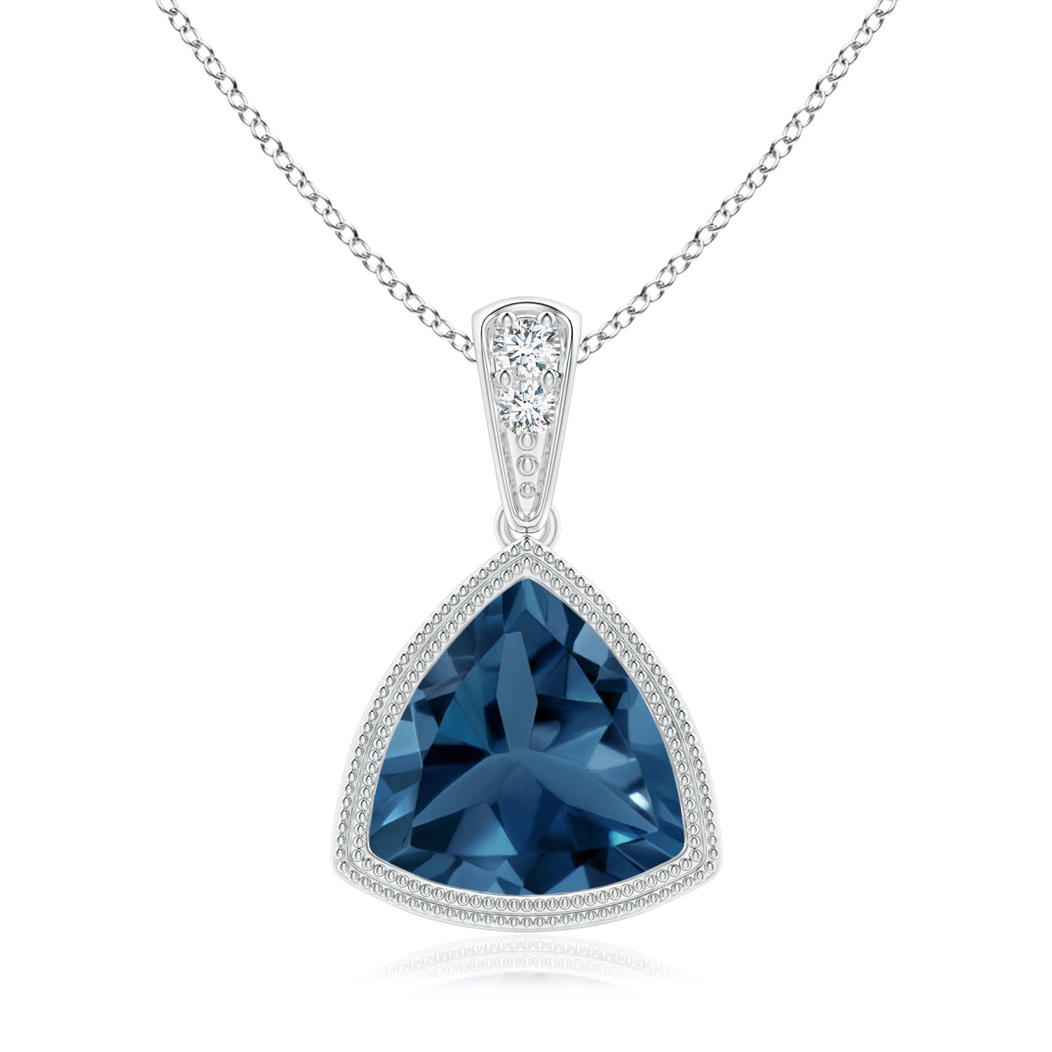 AA - London Blue Topaz / 2.22 CT / 14 KT White Gold