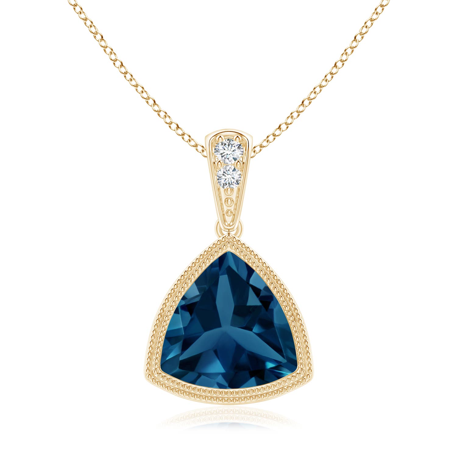 AAA - London Blue Topaz / 2.22 CT / 14 KT Yellow Gold