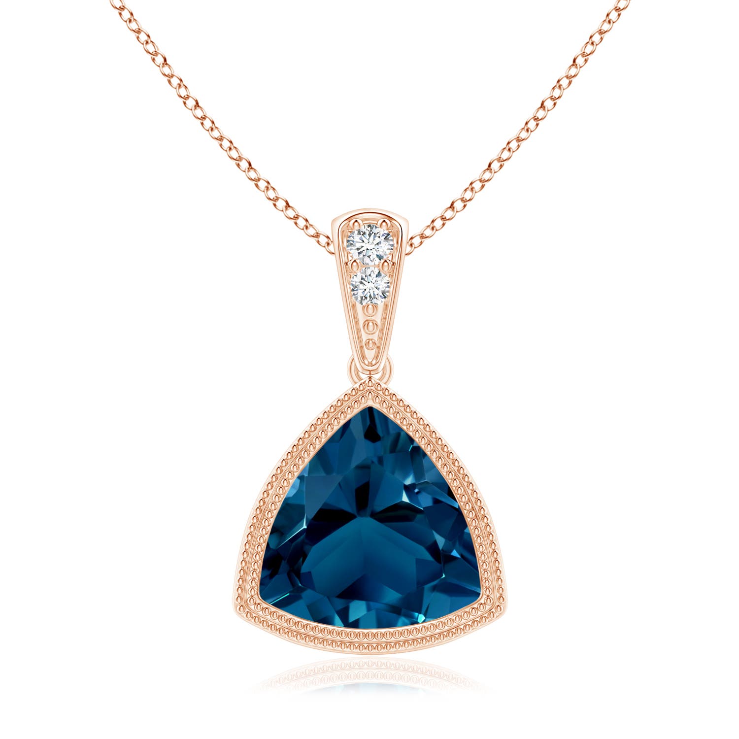 AAAA - London Blue Topaz / 2.22 CT / 14 KT Rose Gold