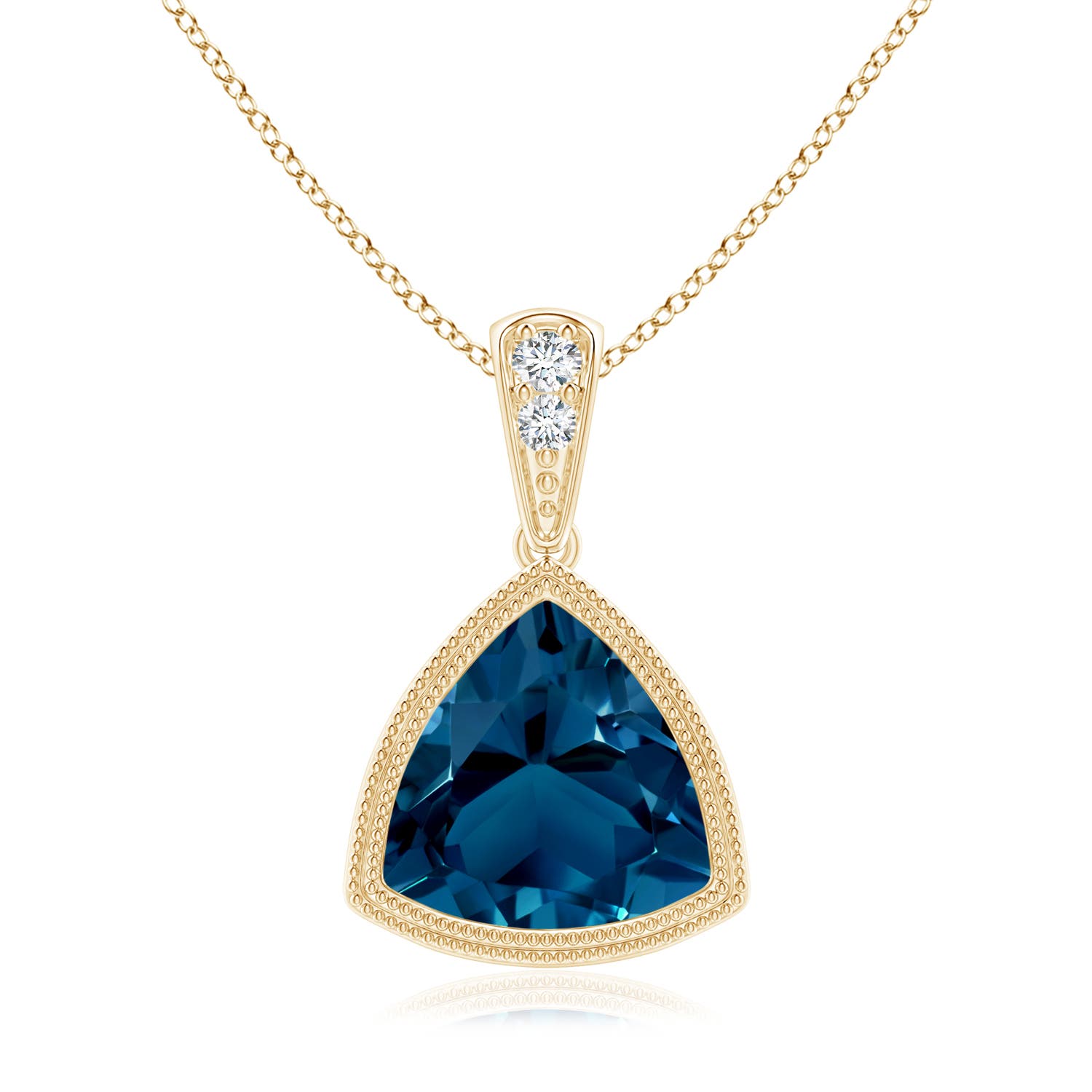 AAAA - London Blue Topaz / 2.22 CT / 14 KT Yellow Gold