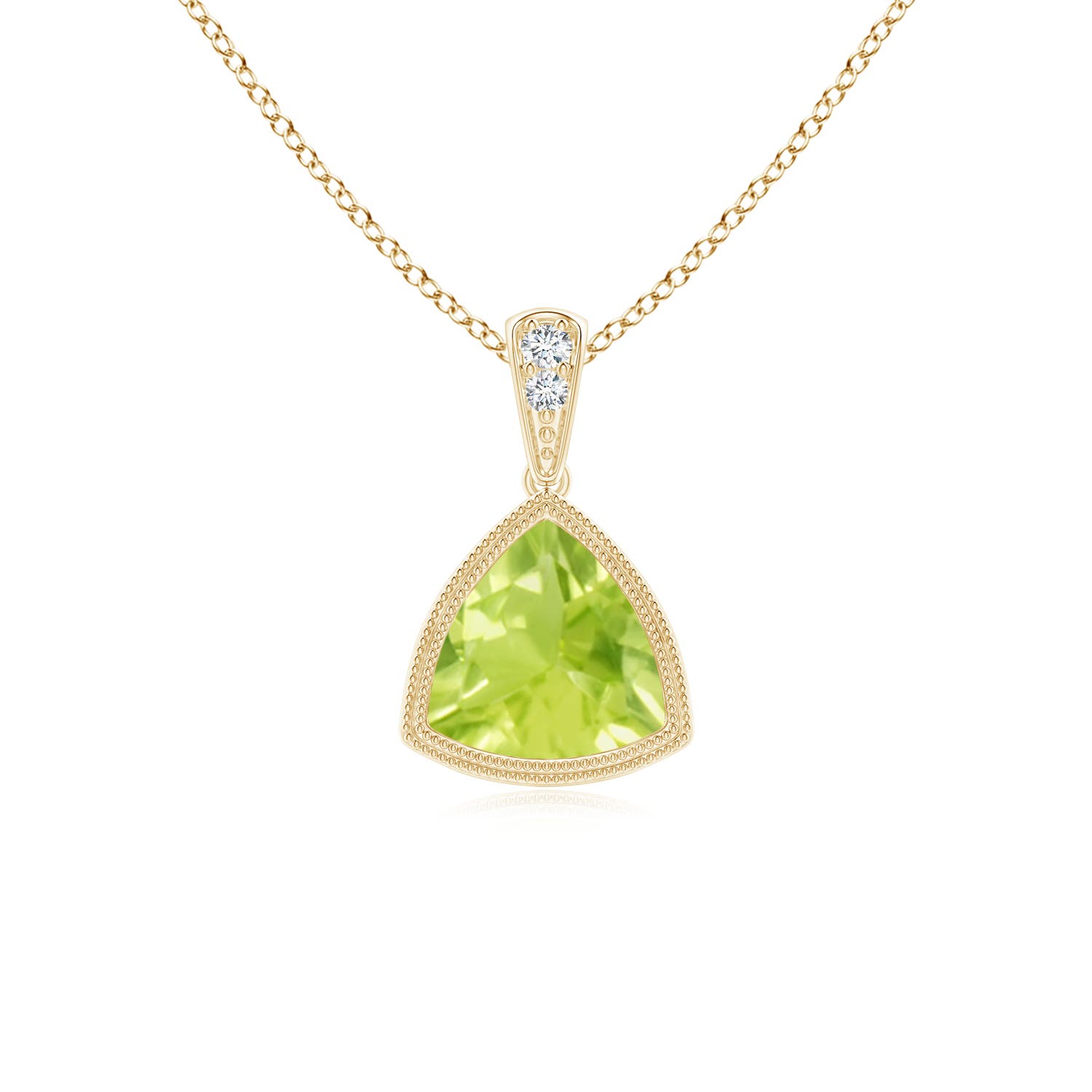 A - Peridot / 0.71 CT / 14 KT Yellow Gold