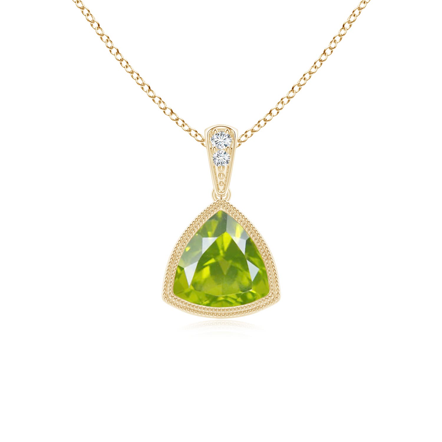 AA - Peridot / 0.71 CT / 14 KT Yellow Gold