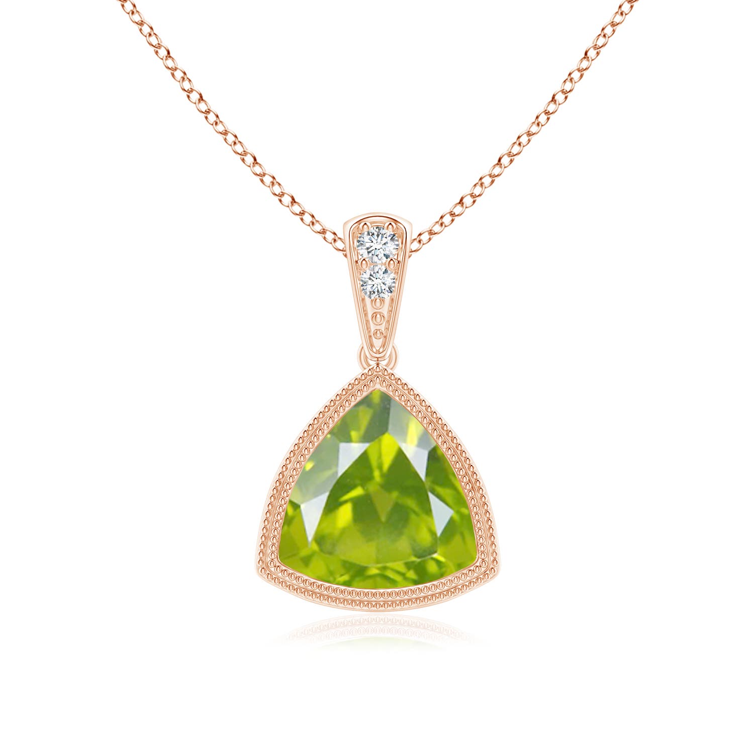 AA - Peridot / 1.22 CT / 14 KT Rose Gold