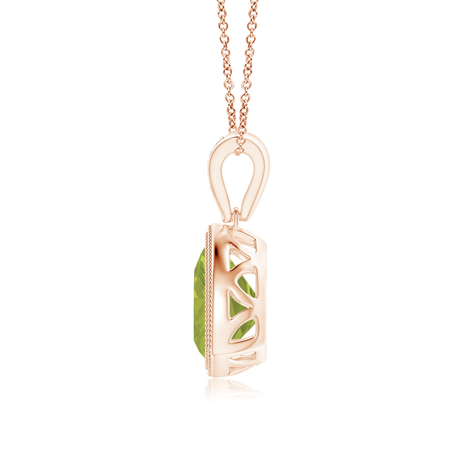 AA - Peridot / 1.22 CT / 14 KT Rose Gold