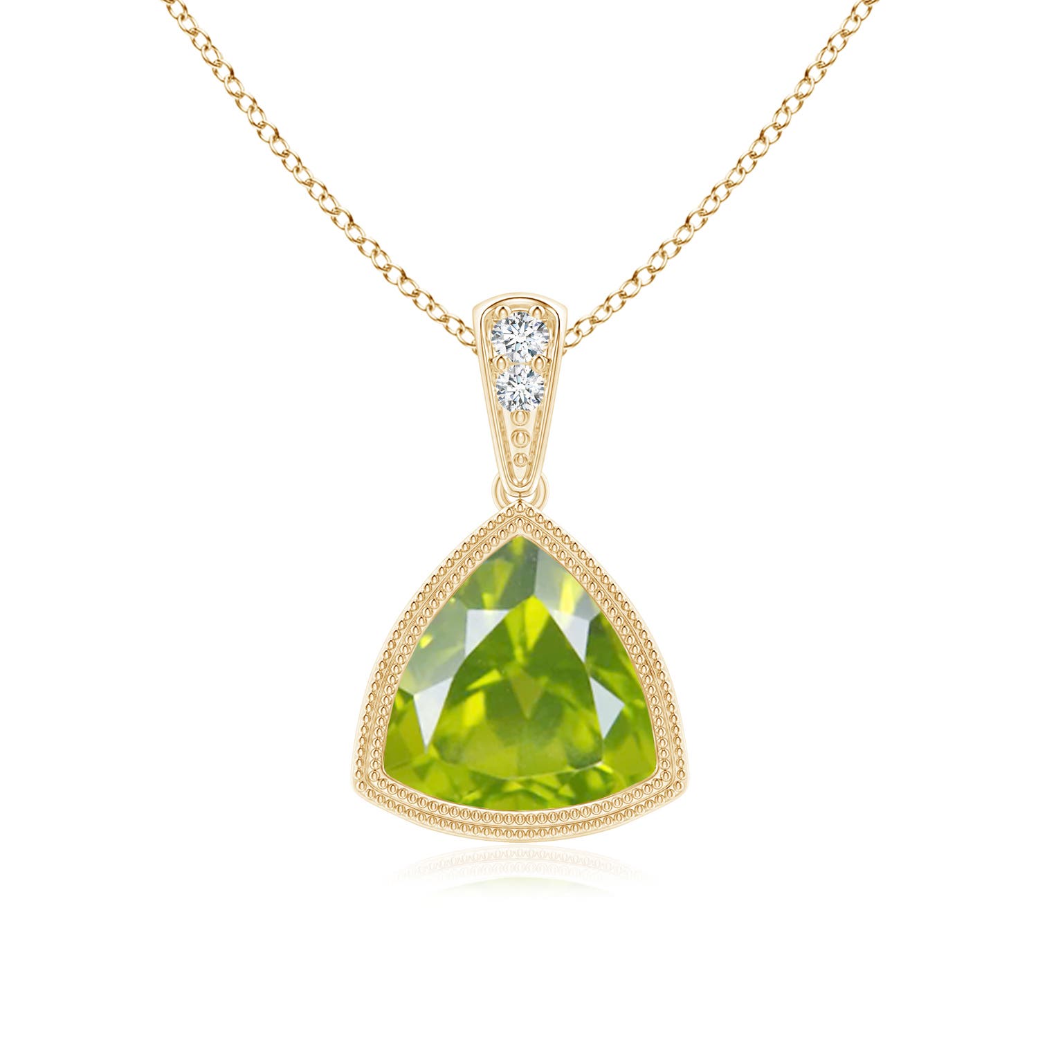 AA - Peridot / 1.22 CT / 14 KT Yellow Gold