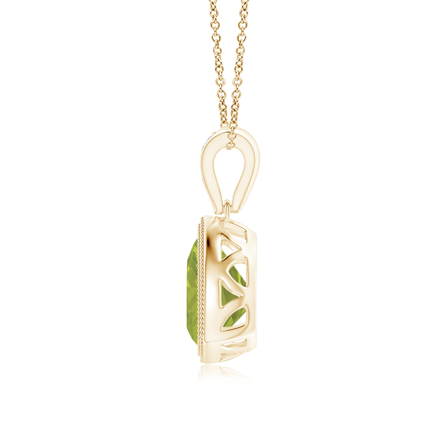 AA - Peridot / 1.22 CT / 14 KT Yellow Gold