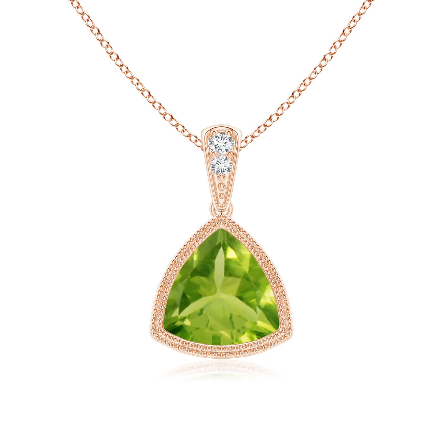 AAA - Peridot / 1.22 CT / 14 KT Rose Gold