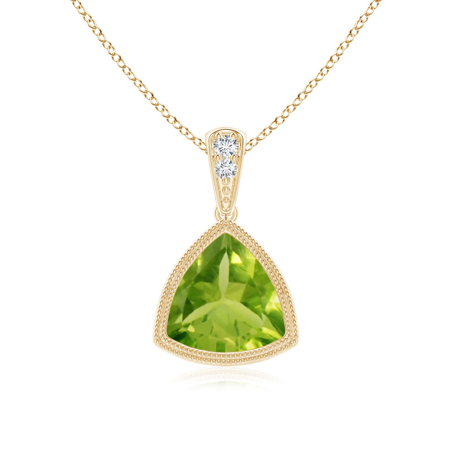 AAA - Peridot / 1.22 CT / 14 KT Yellow Gold