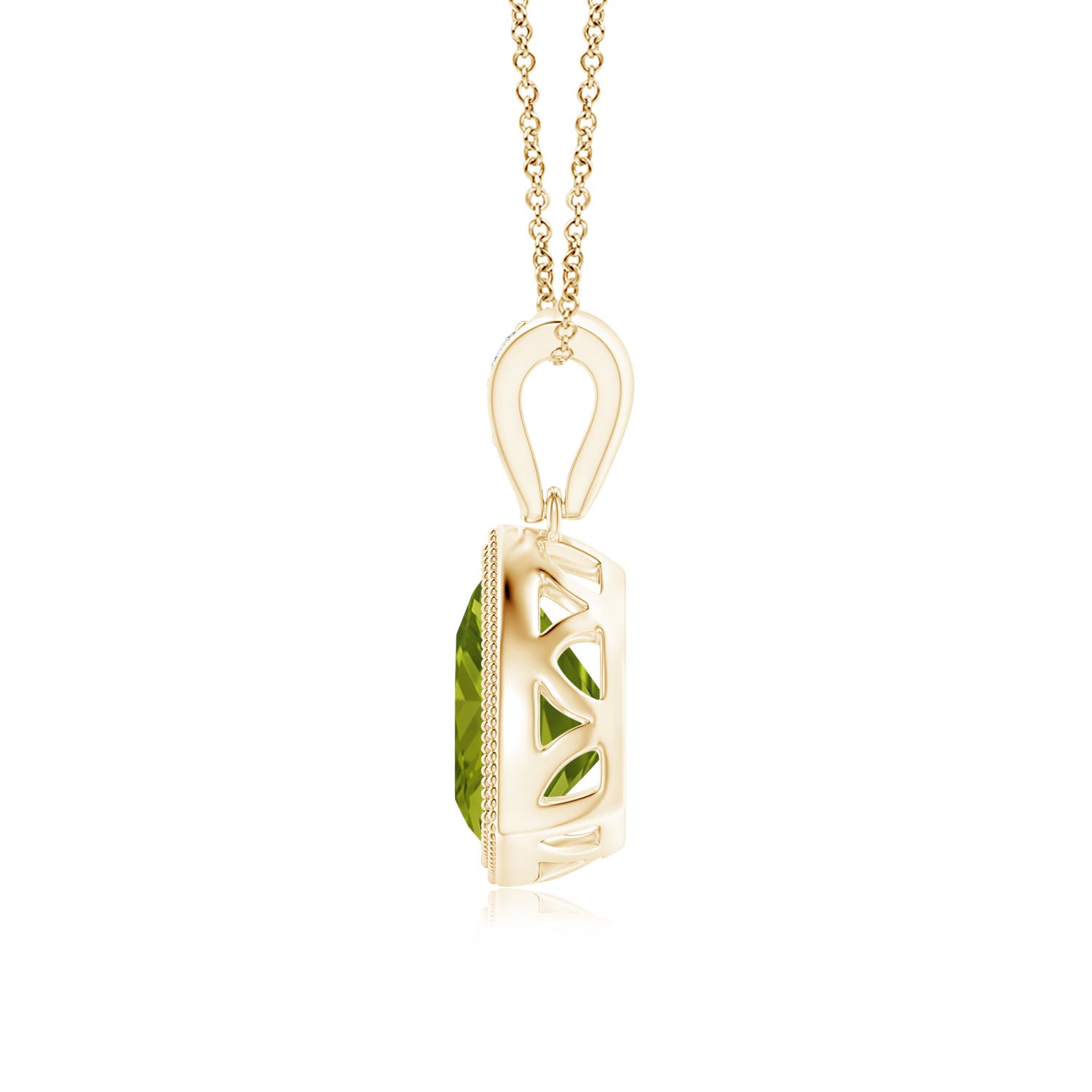 AAA - Peridot / 1.22 CT / 14 KT Yellow Gold