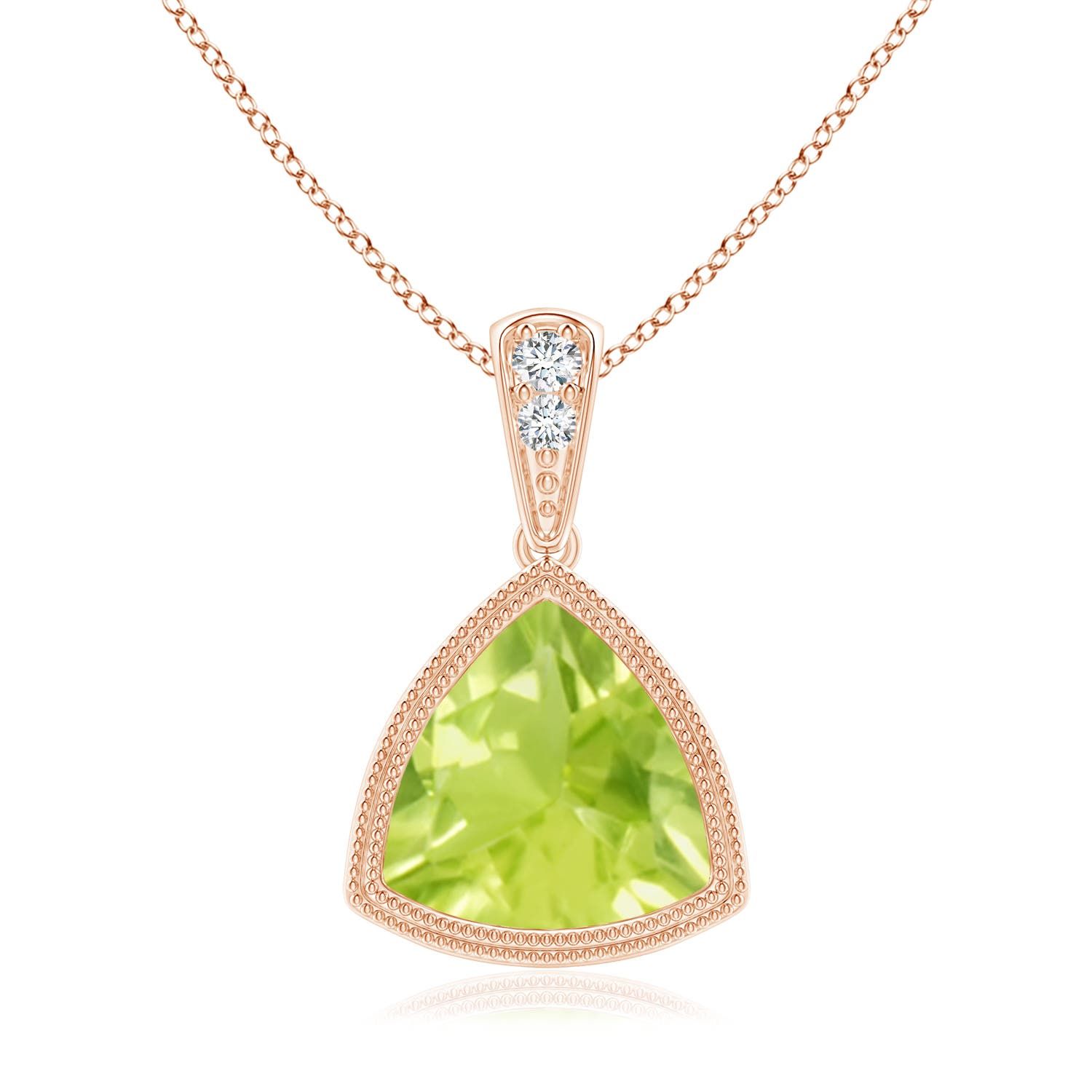 A - Peridot / 1.92 CT / 14 KT Rose Gold