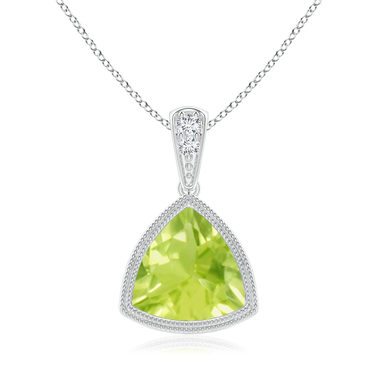 A - Peridot / 1.92 CT / 14 KT White Gold