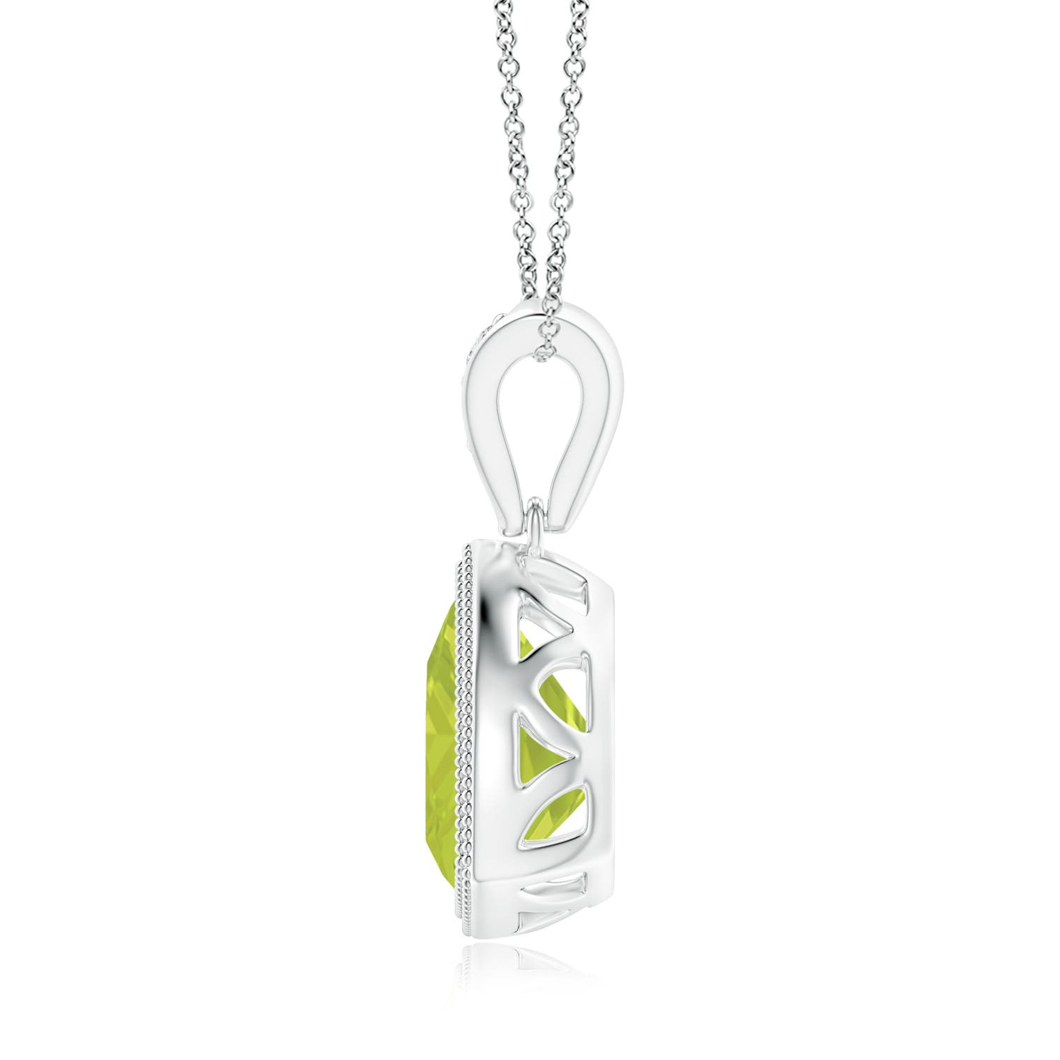 A - Peridot / 1.92 CT / 14 KT White Gold