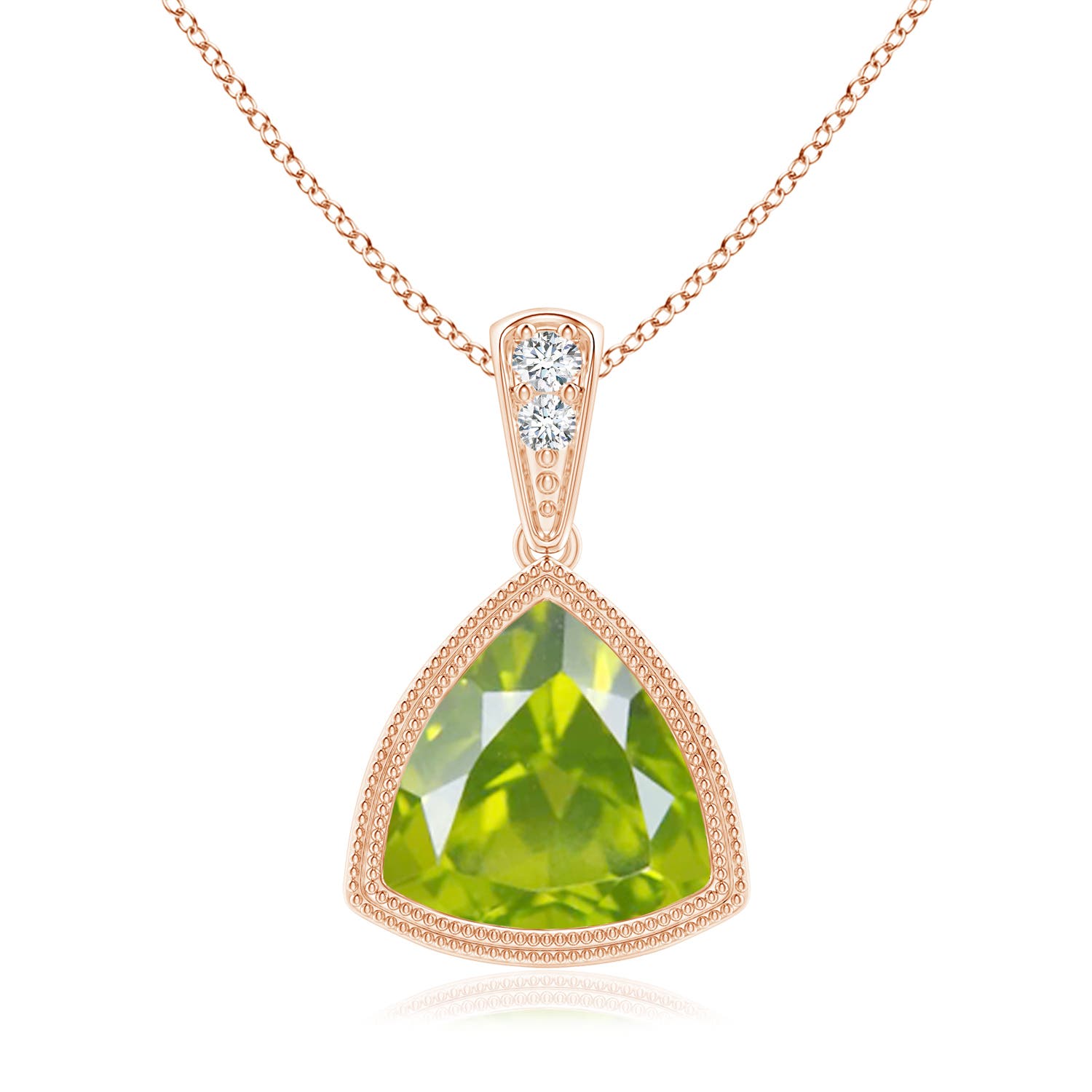 AA - Peridot / 1.92 CT / 14 KT Rose Gold