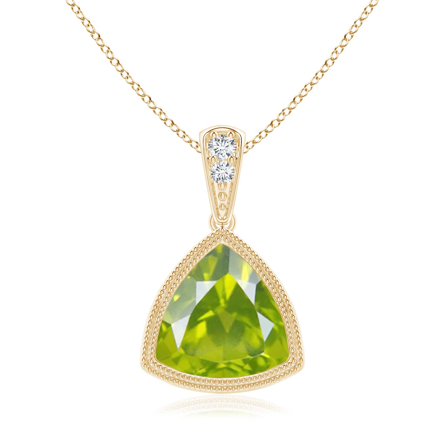 AA - Peridot / 1.92 CT / 14 KT Yellow Gold