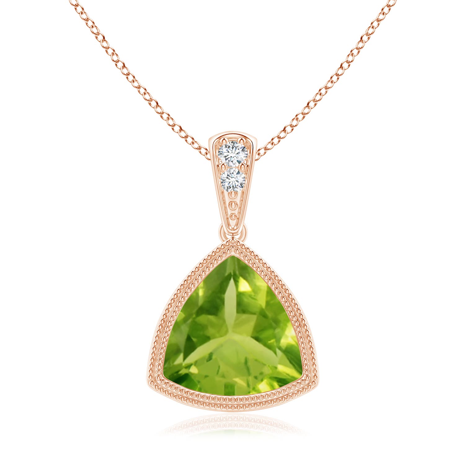 AAA - Peridot / 1.92 CT / 14 KT Rose Gold