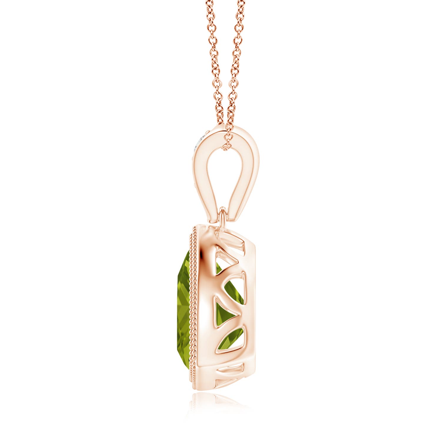 AAA - Peridot / 1.92 CT / 14 KT Rose Gold