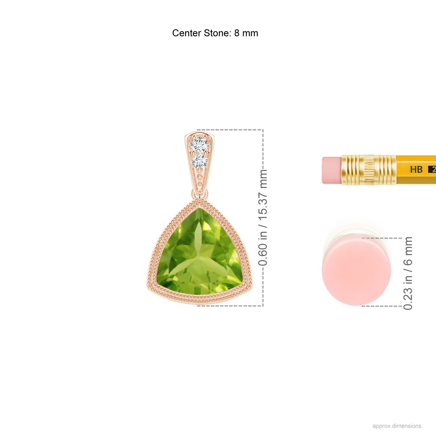 AAA - Peridot / 1.92 CT / 14 KT Rose Gold