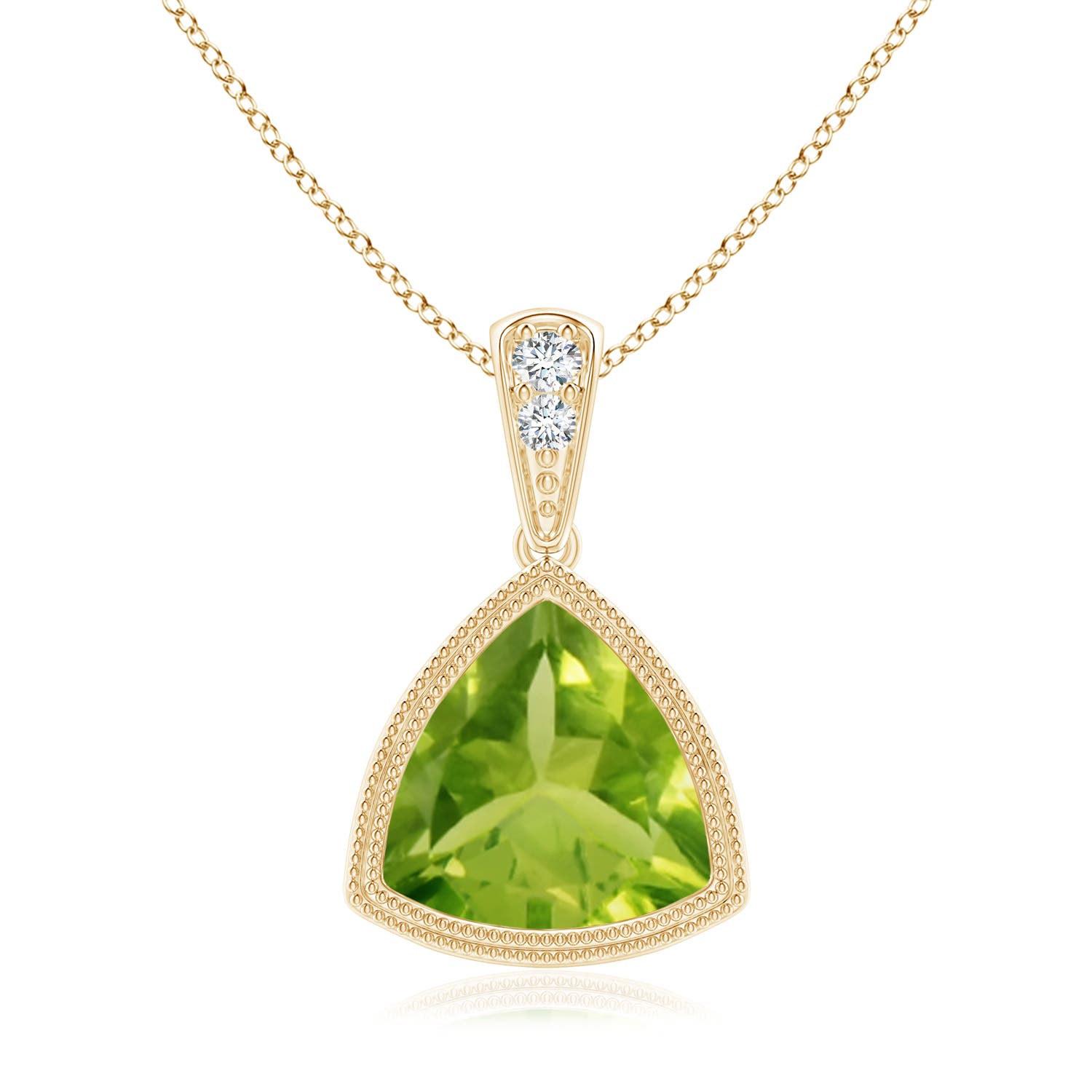 AAA - Peridot / 1.92 CT / 14 KT Yellow Gold