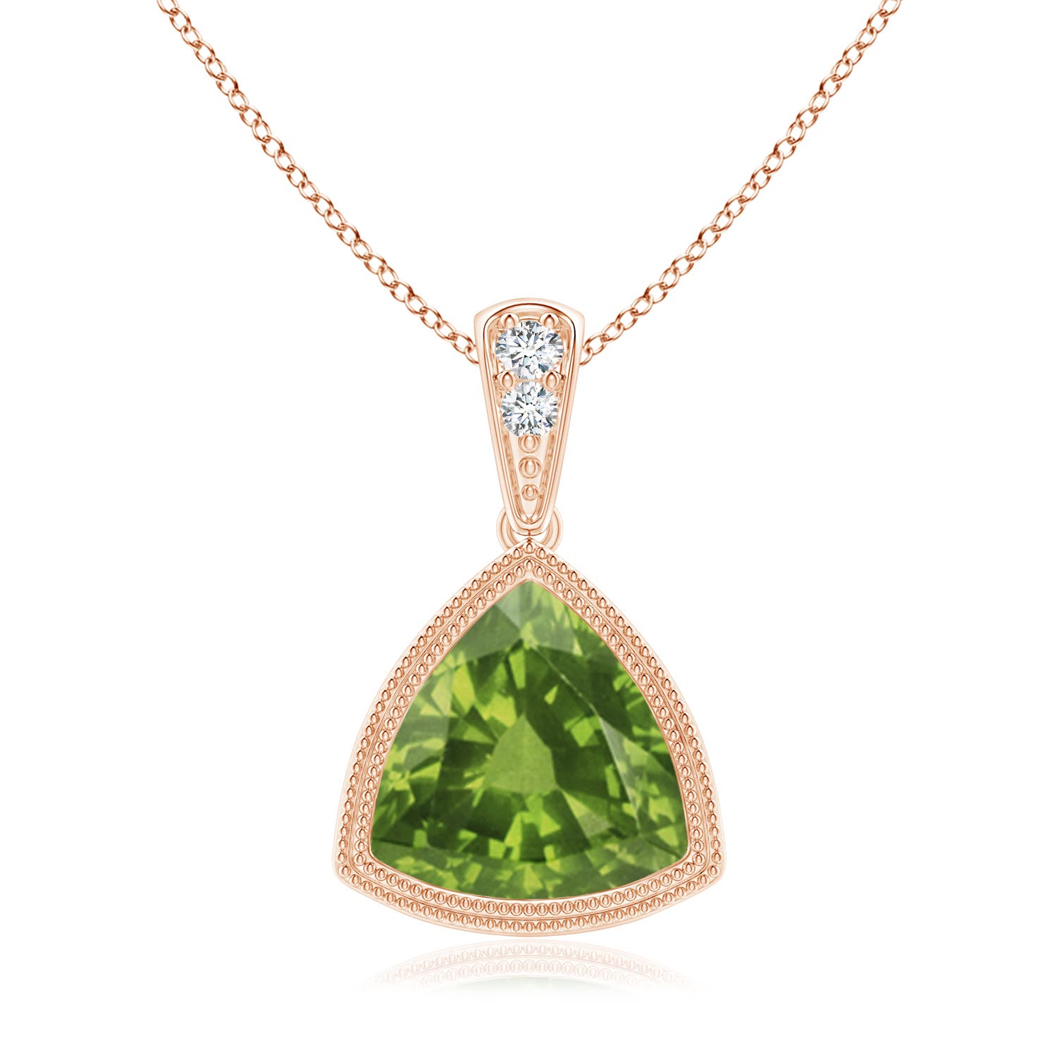 AAAA - Peridot / 1.92 CT / 14 KT Rose Gold