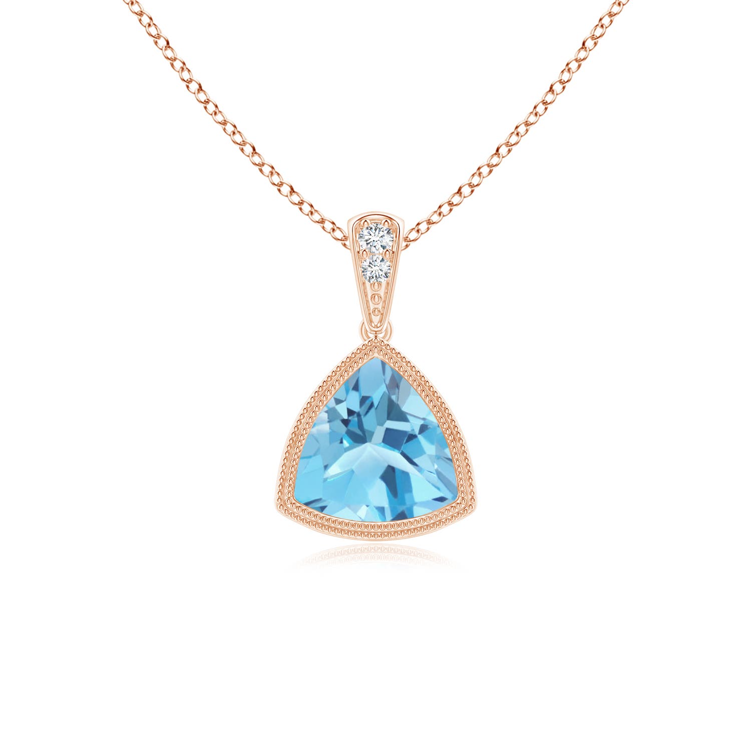 A - Swiss Blue Topaz / 0.91 CT / 14 KT Rose Gold