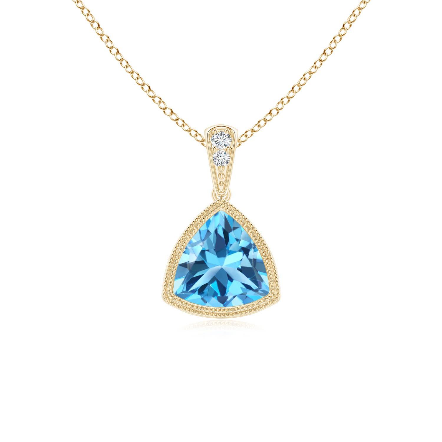 AAA - Swiss Blue Topaz / 0.91 CT / 14 KT Yellow Gold