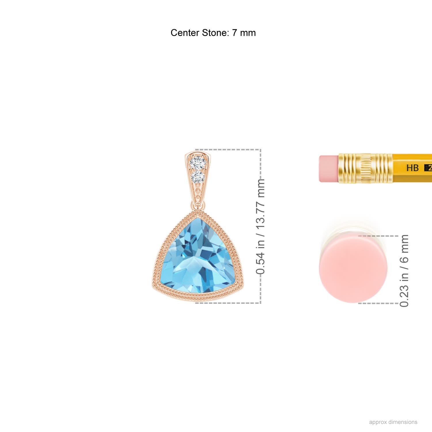 A - Swiss Blue Topaz / 1.32 CT / 14 KT Rose Gold