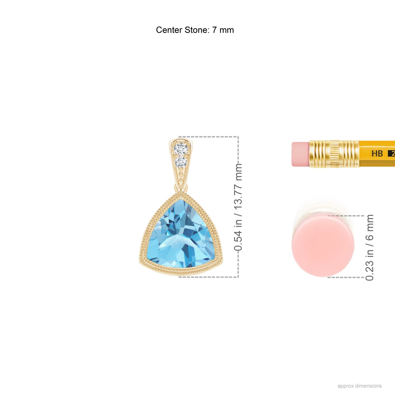 A - Swiss Blue Topaz / 1.32 CT / 14 KT Yellow Gold