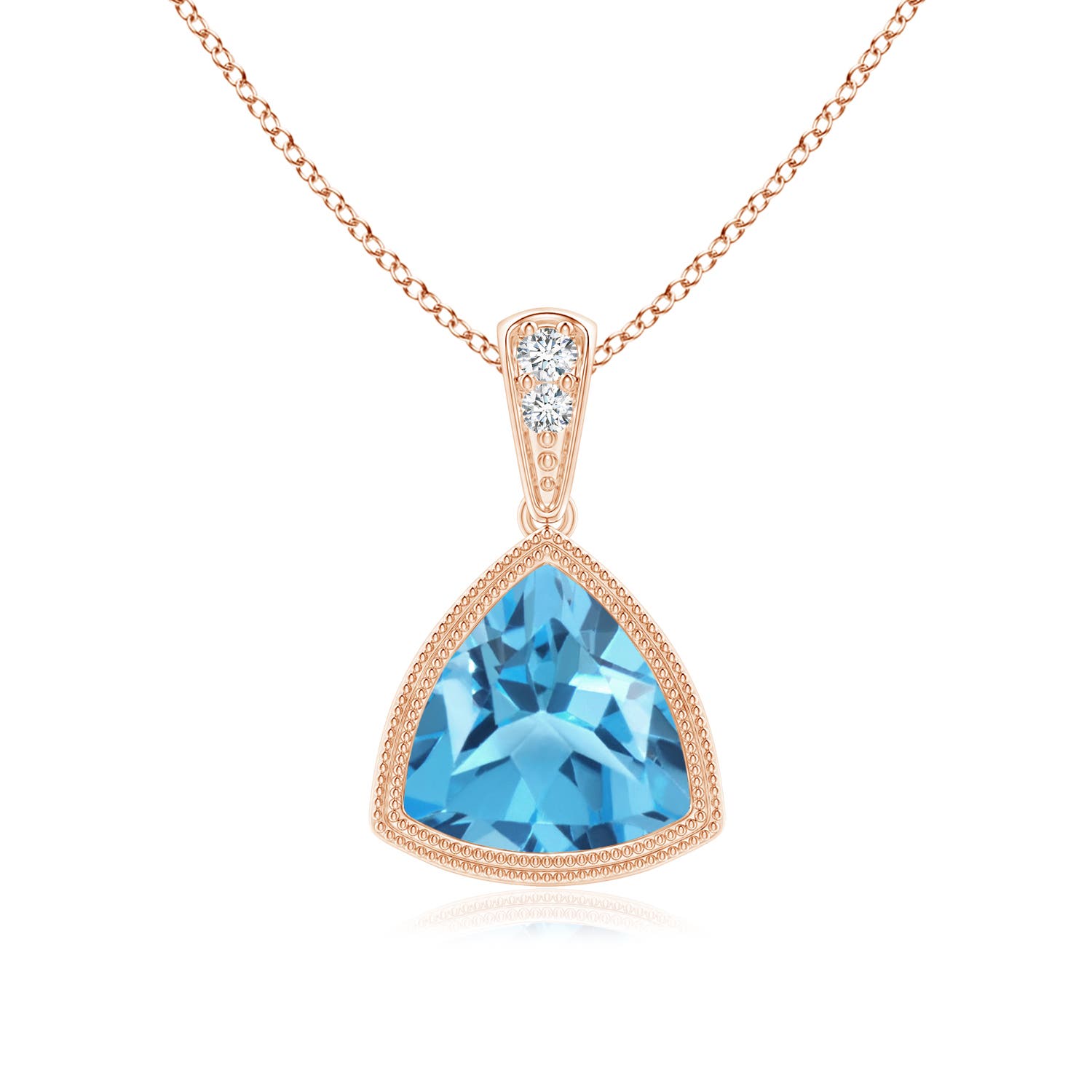 AA - Swiss Blue Topaz / 1.32 CT / 14 KT Rose Gold