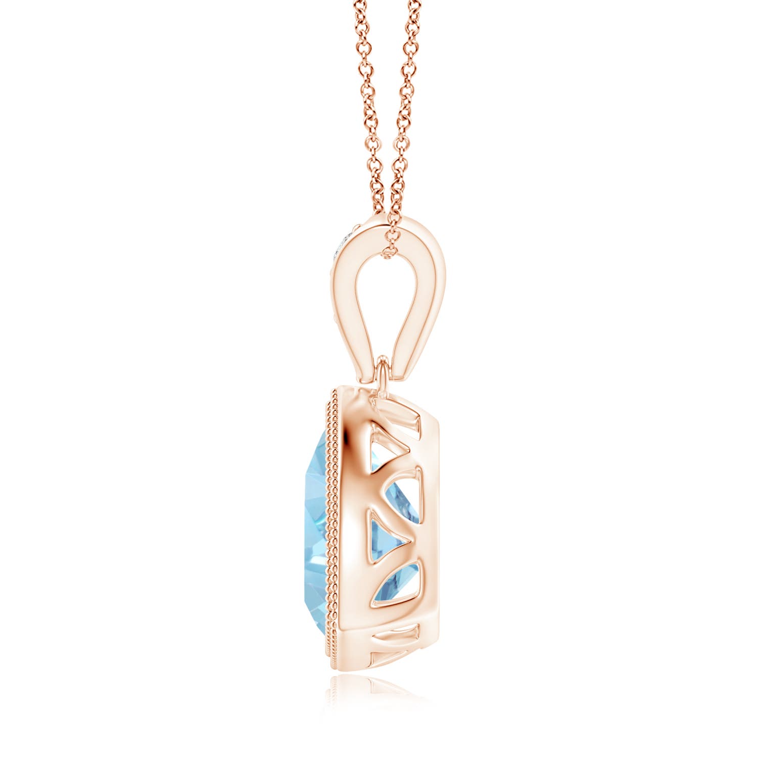 A - Swiss Blue Topaz / 2.22 CT / 14 KT Rose Gold