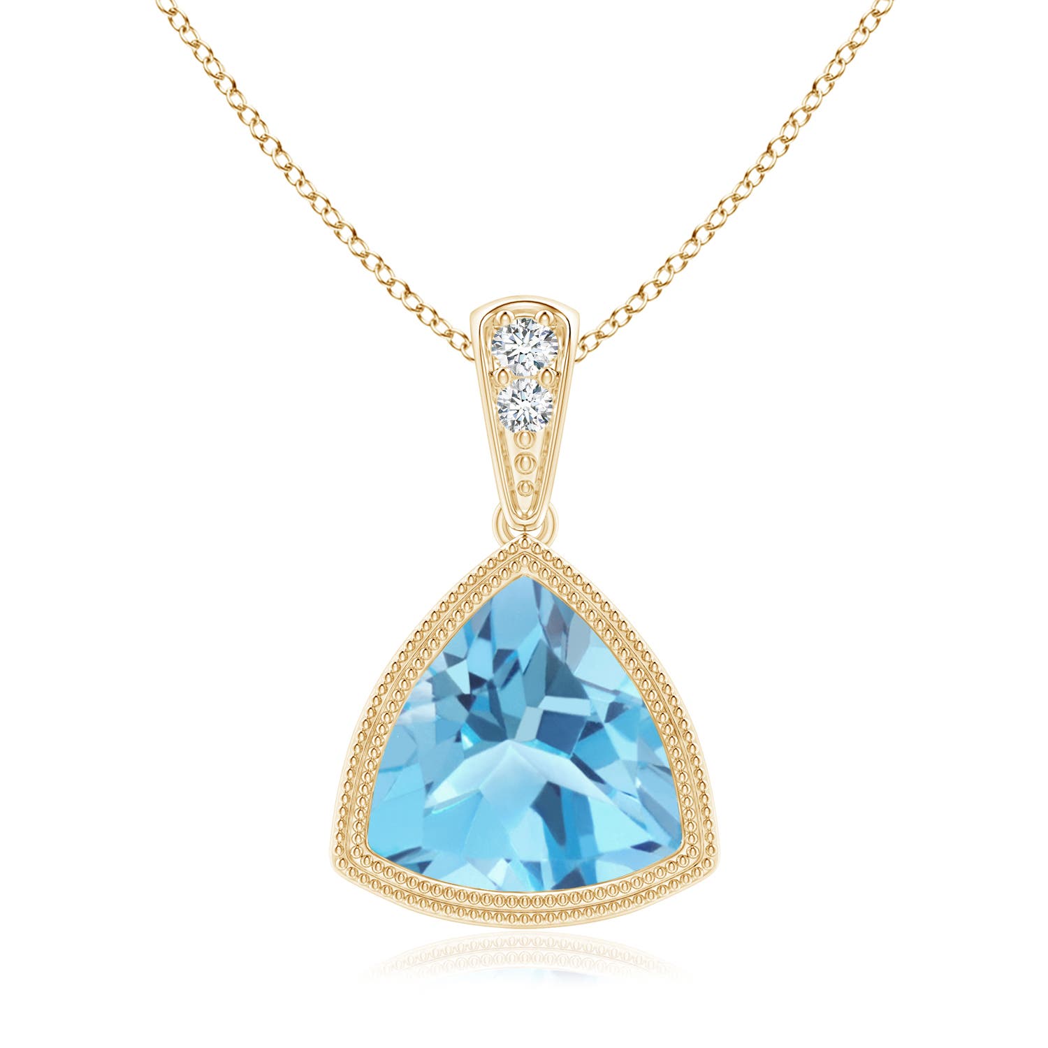 A - Swiss Blue Topaz / 2.22 CT / 14 KT Yellow Gold