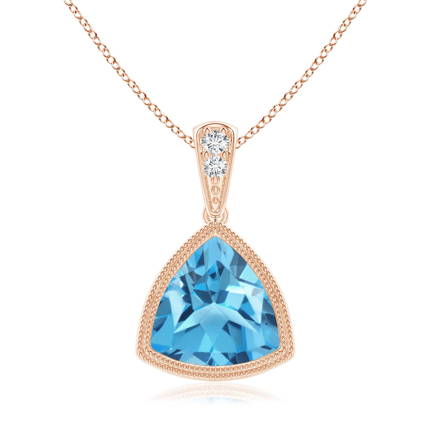 AA - Swiss Blue Topaz / 2.22 CT / 14 KT Rose Gold