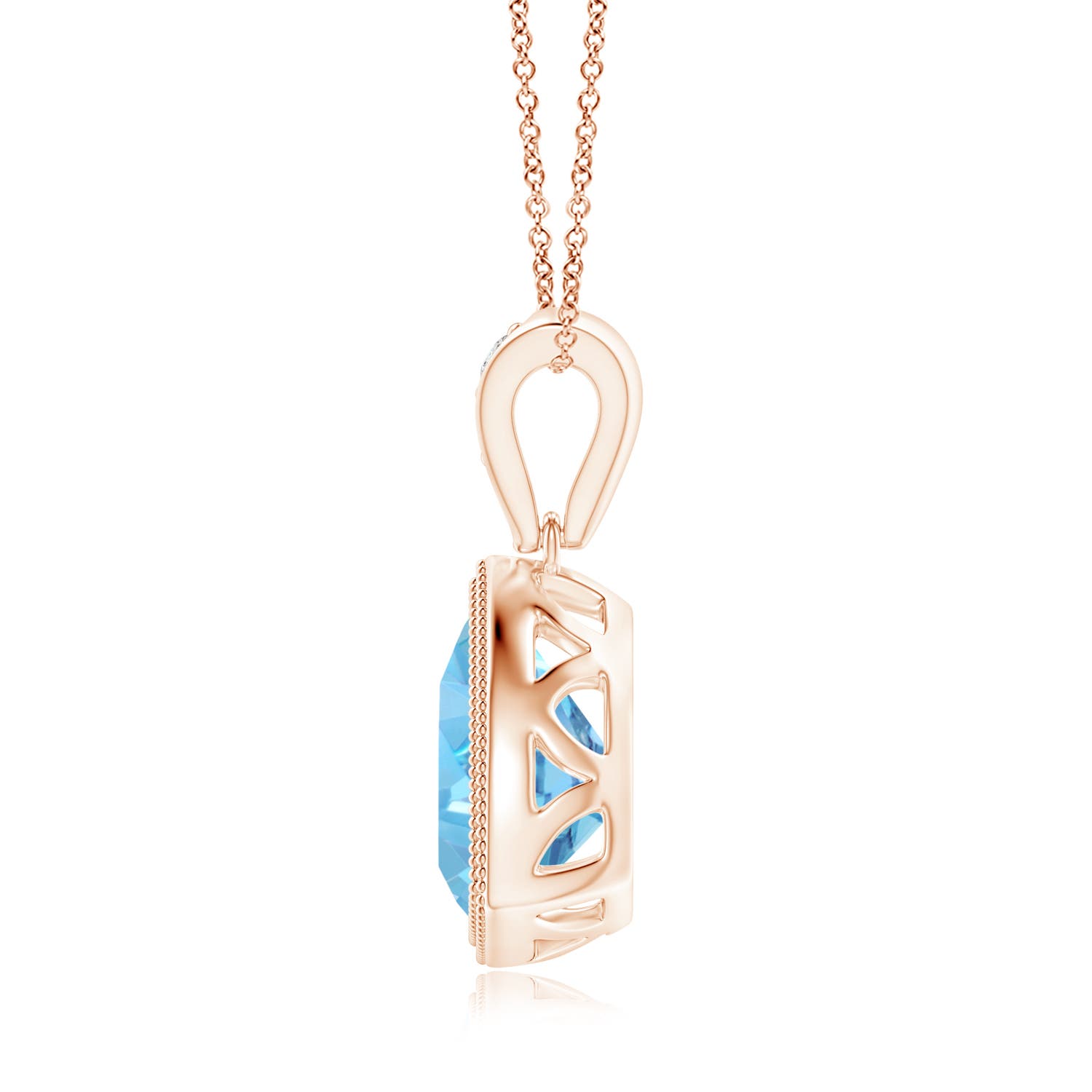 AA - Swiss Blue Topaz / 2.22 CT / 14 KT Rose Gold