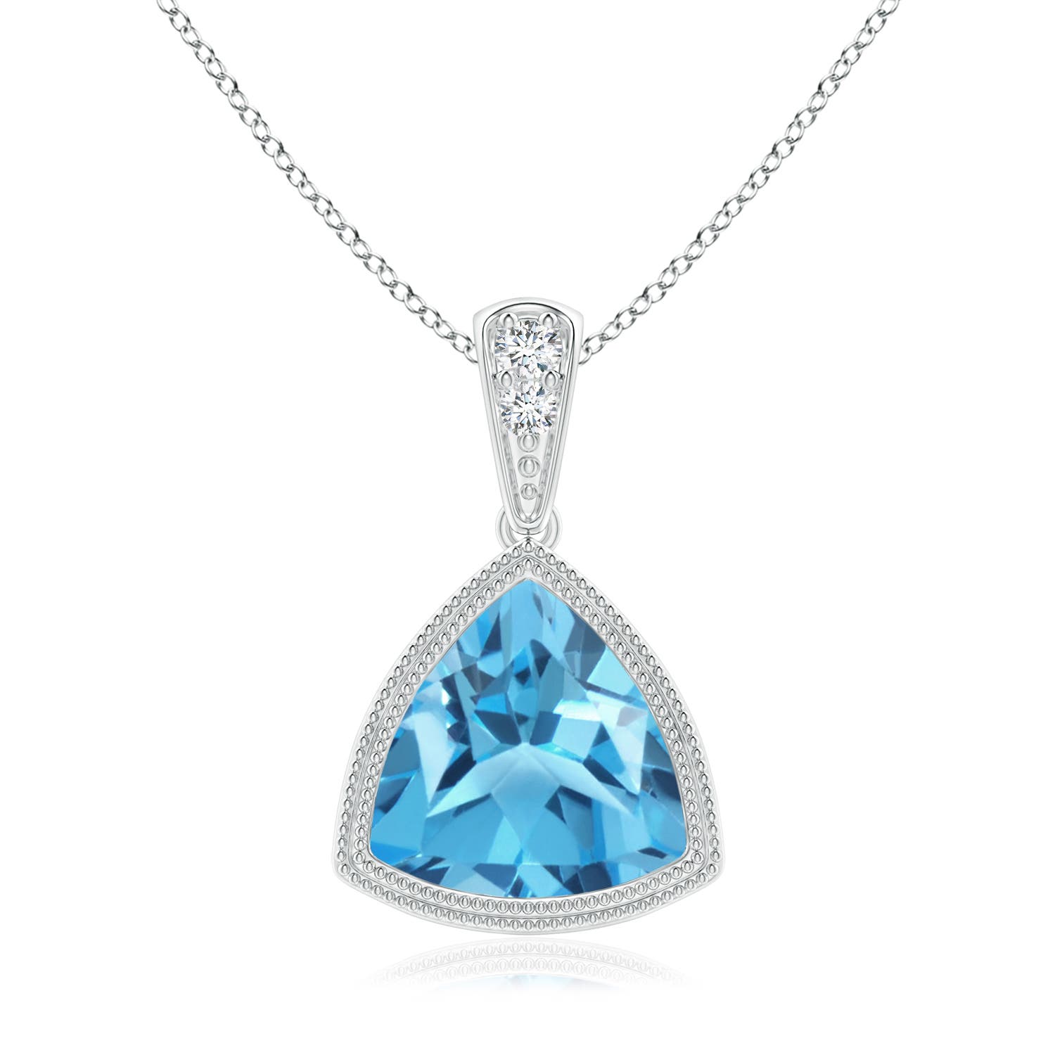 AA - Swiss Blue Topaz / 2.22 CT / 14 KT White Gold