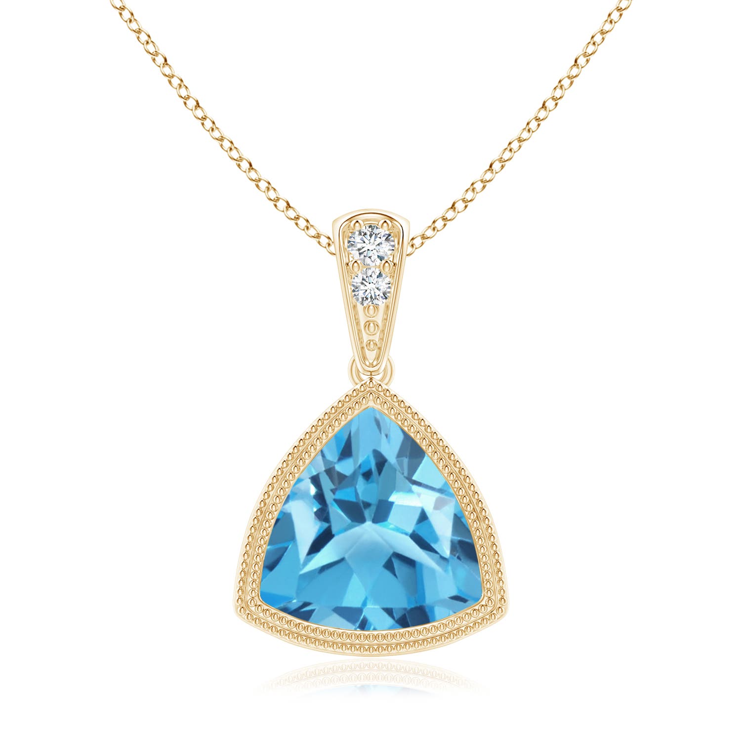 AA - Swiss Blue Topaz / 2.22 CT / 14 KT Yellow Gold