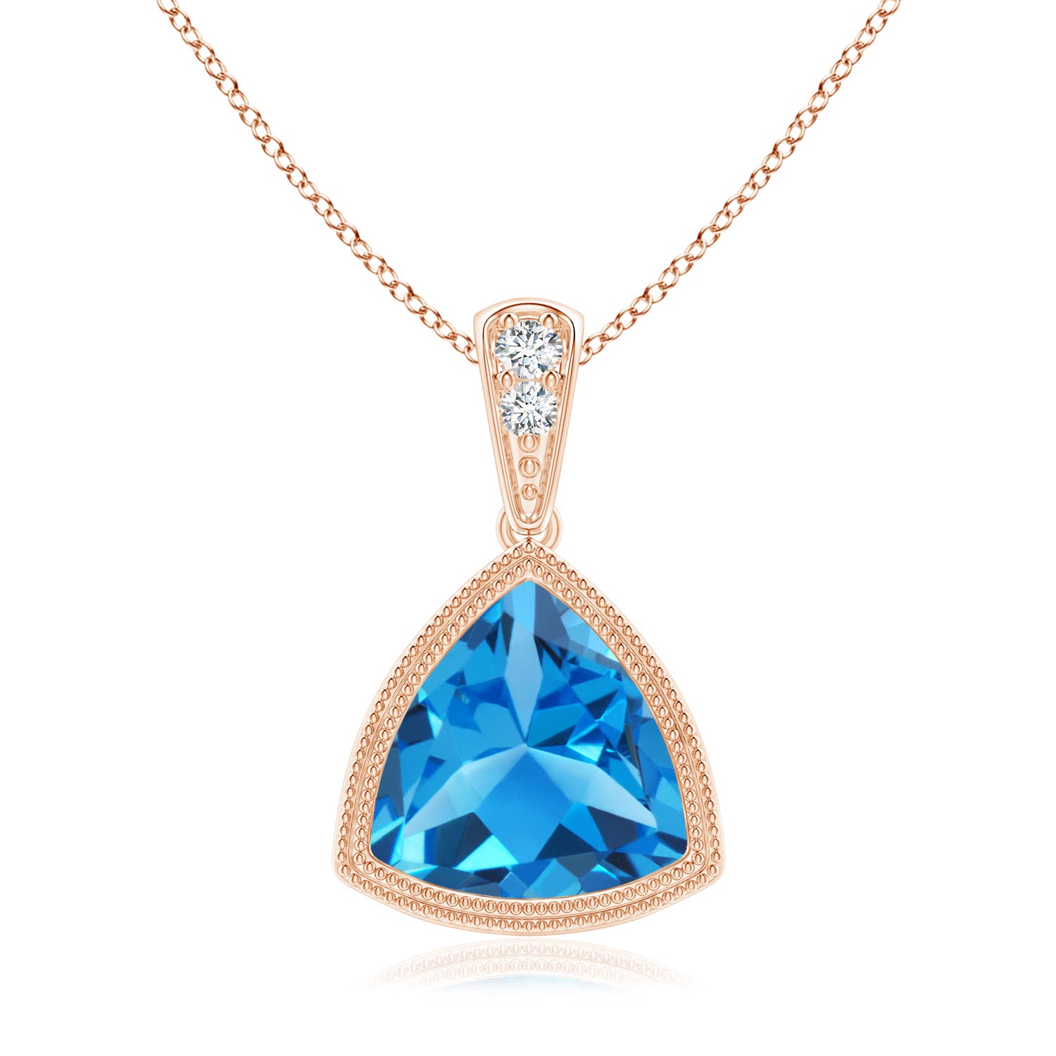 AAAA - Swiss Blue Topaz / 2.22 CT / 14 KT Rose Gold