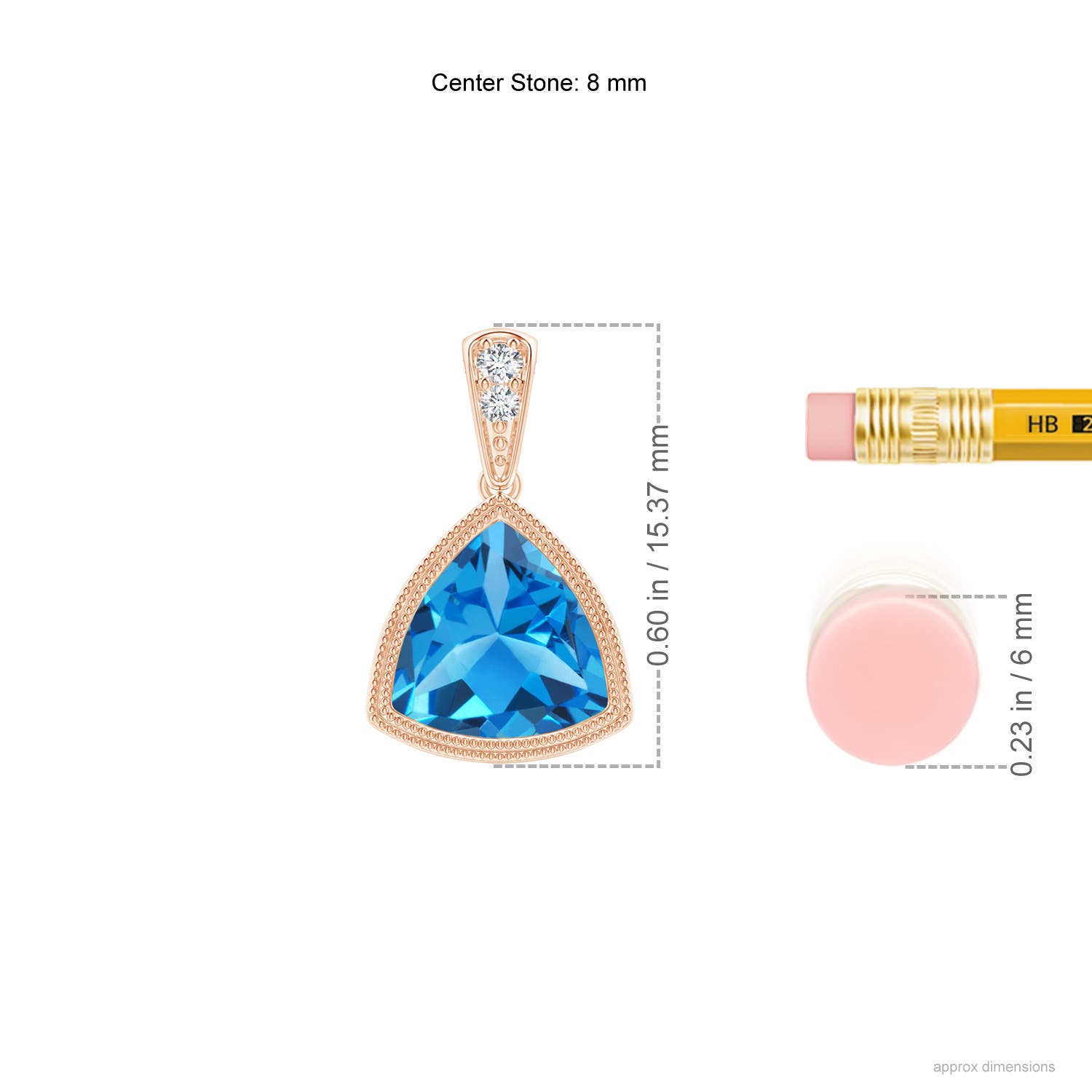 AAAA - Swiss Blue Topaz / 2.22 CT / 14 KT Rose Gold