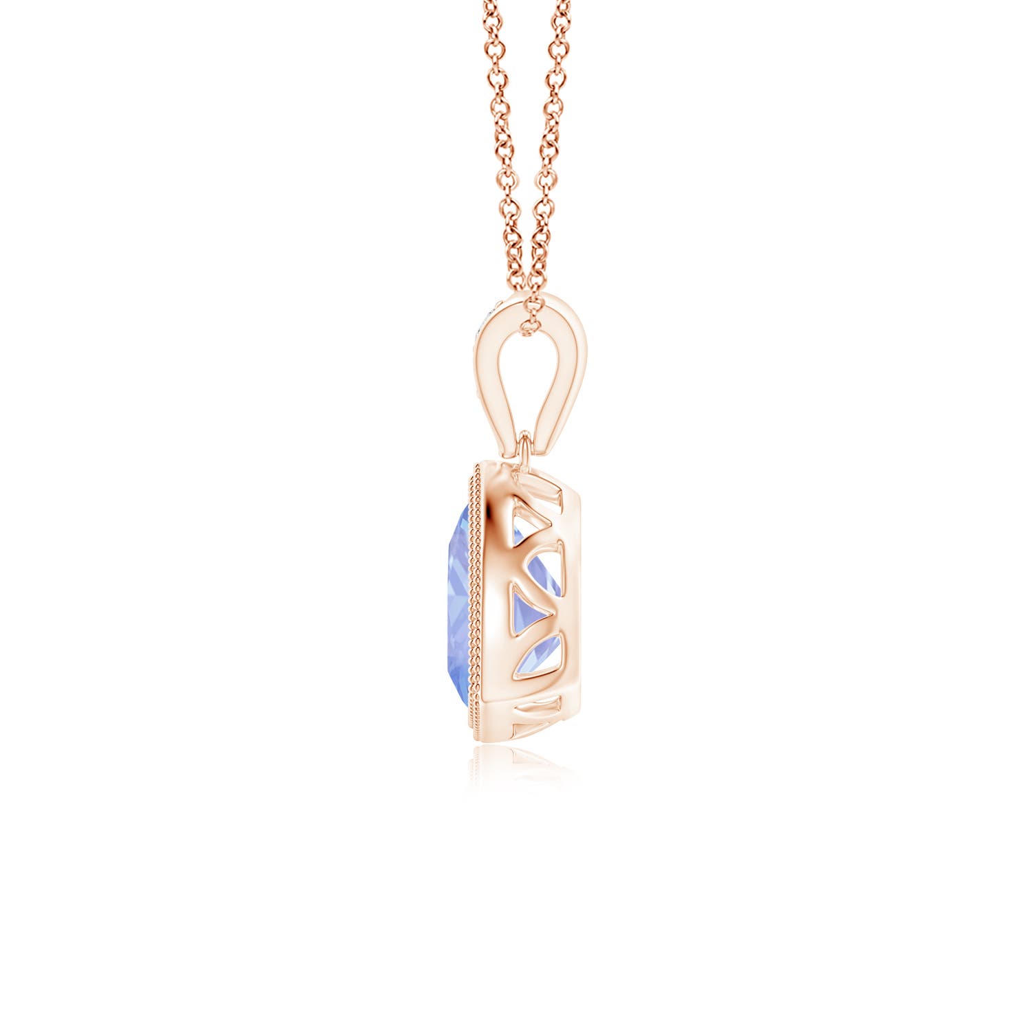 A - Tanzanite / 0.76 CT / 14 KT Rose Gold