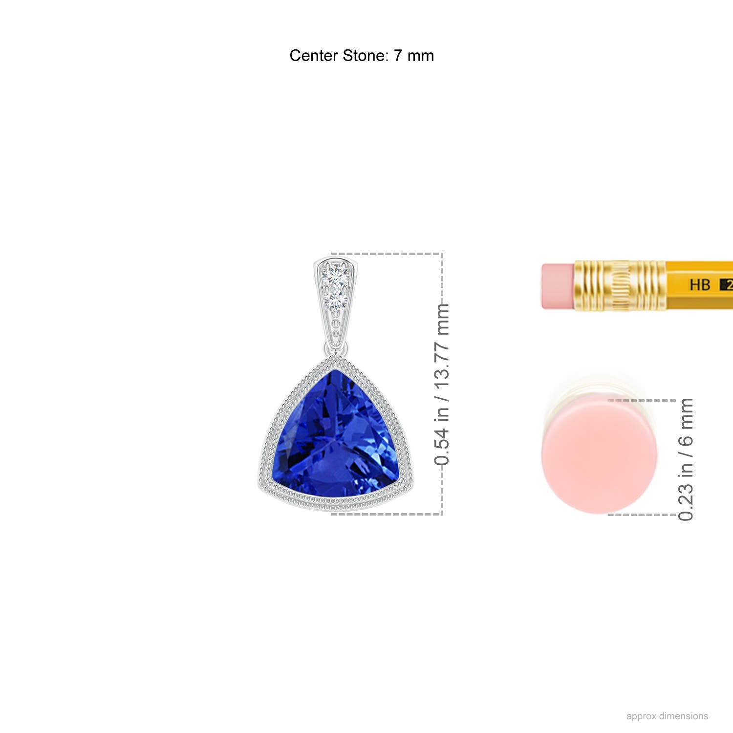 AAA - Tanzanite / 1.22 CT / 14 KT White Gold