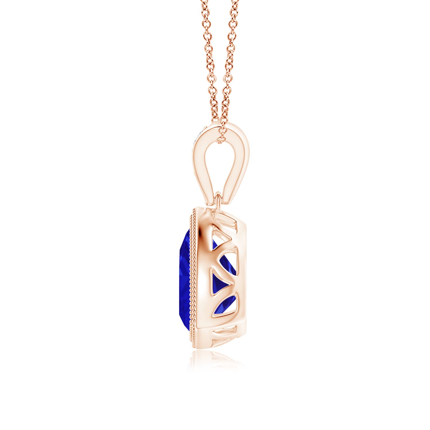 AAAA - Tanzanite / 1.22 CT / 14 KT Rose Gold