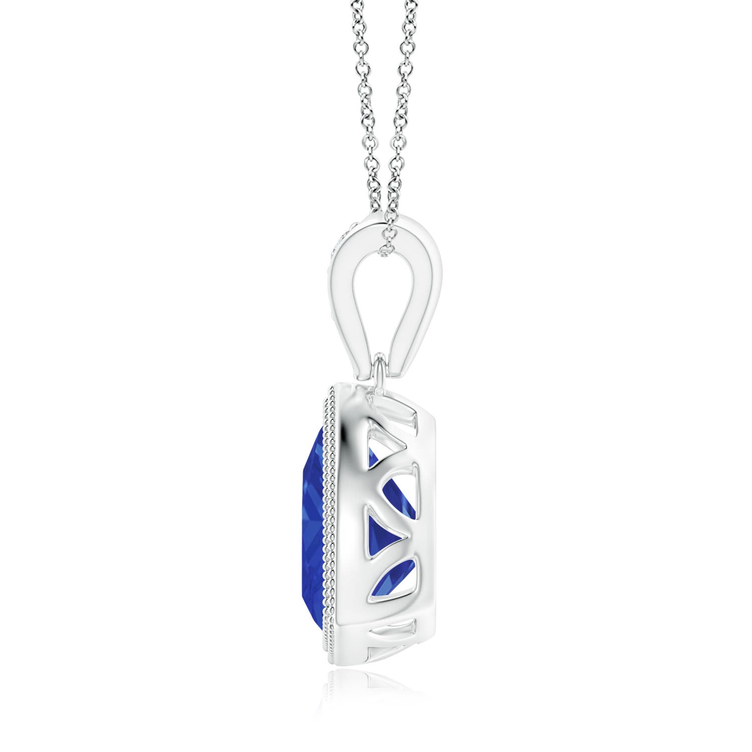 AAA - Tanzanite / 1.82 CT / 14 KT White Gold